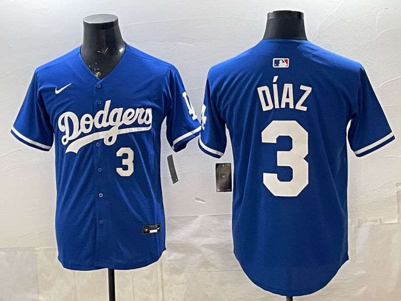 Men 2026 Los Angeles Dodgers #3 Diaz Blue Game Nike MLB Jersey style 002->los angeles dodgers->MLB Jersey